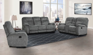 Parker House Parker Living Cooper - Shadow Grey Manual Reclining Sofa Loveseat and Recliner Shadow Grey 100% Polyester (S) MCOO-321-SGR