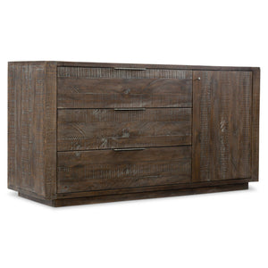 Bernhardt Bernhardt Payson Buffet With Distressed Pine, Moody Sable Finish, Soft-Closing Door & Ample Storage 303134B