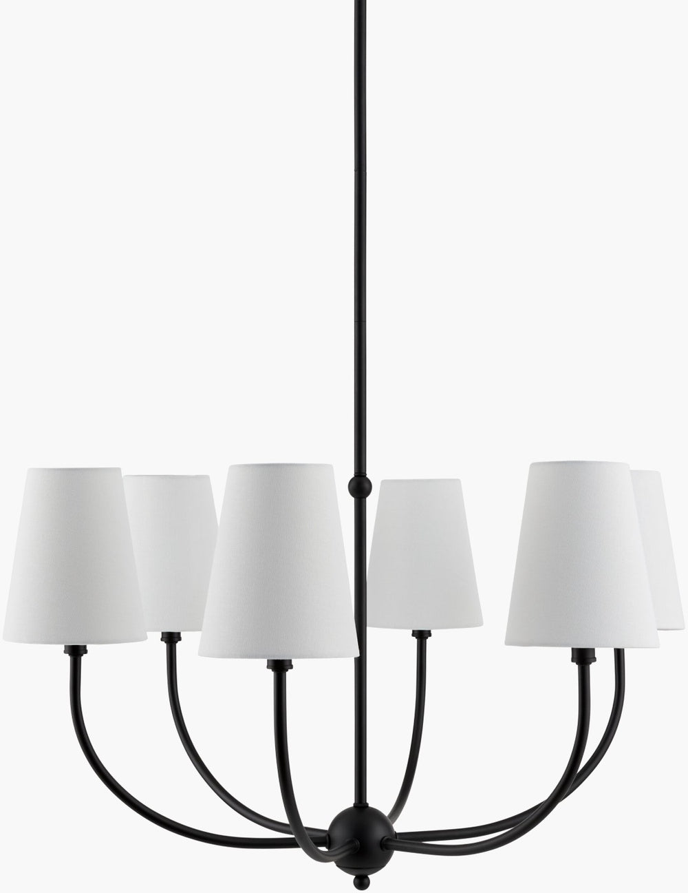 Livabliss Ponso Iron Frame Cotton Shade Chandelier Transitional Dining Room Ceiling Light PSO-003