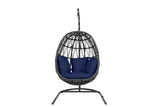 Milano Hanging Chair in Echo Midnight w/ Self Welt SW4101-HC-8076 Sunset West