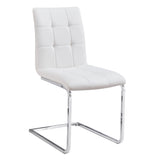 Steve Silver Escondido White Leatherette Side Chair, Set of 2 ED480SW