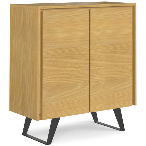 English Elm Lowry Medium Storage Cabinet - Stylish Oak Veneer With Adjustable Shelves For Versatile Use B136P158858