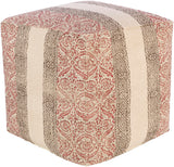 Prisha PSPF-002 18"H x 18"W x 18"D Pouf PSPF002-181818 Livabliss Surya