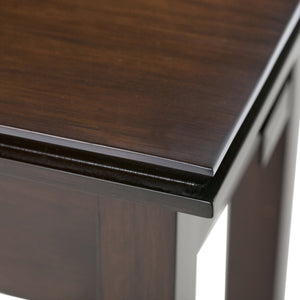 English Elm Artisan Narrow Side Table - Handcrafted Russet Brown Wood With Smooth Drawer For Small Spaces B136P159465