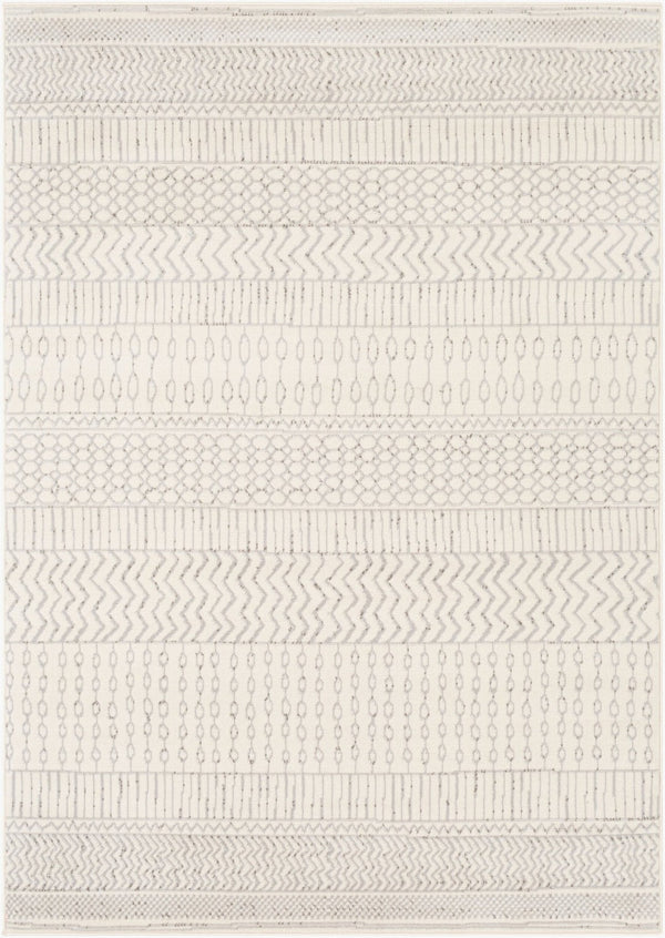 Livabliss Pisa Geometric Bohemian Polypropylene Area Rug Turkish Woven for Living Room Decor Medium Gray, Ch 6'7" x 9' PSS2301-679