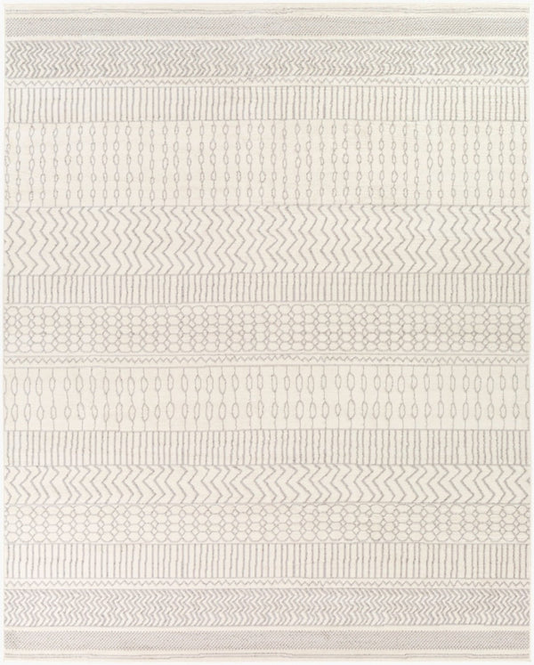 Livabliss Pisa Geometric Bohemian Polypropylene Area Rug Turkish Woven for Living Room Decor Medium Gray, Ch 7'10" x 10' PSS2301-71010