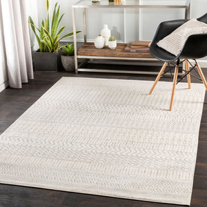 Livabliss Pisa Geometric Bohemian Polypropylene Area Rug Turkish Woven for Living Room Decor Medium Gray, Ch 6'7" x 9' PSS2301-679