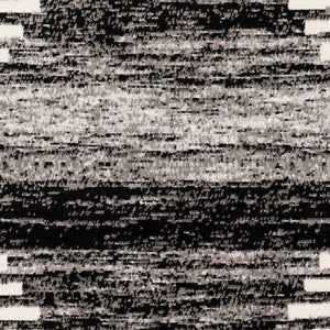 Livabliss Pisa Geometric Polypropylene Area Rug Turkish Woven Contemporary Living Room Floor Black, Charcoal 6'7" x 9' PSS2312-679