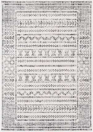 Livabliss Pisa Bohemian Global Runner Rug Polypropylene Medium Pile for Hallway or Entryway Charcoal, Black 4'3" x 5'7" PSS2313-4357
