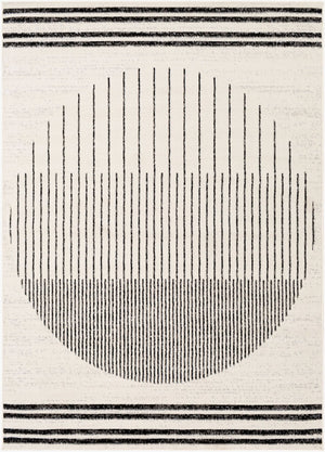 Livabliss Pisa Geometric Modern Area Rug Turkish Woven Polypropylene for Living Dining Rooms Black, White 9'10" x 14' PSS2315-91014