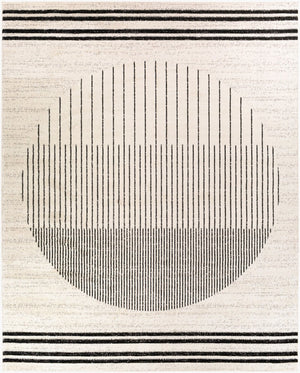 Livabliss Pisa Geometric Modern Area Rug Turkish Woven Polypropylene for Living Dining Rooms Black, White 7'10" x 10' PSS2315-71010