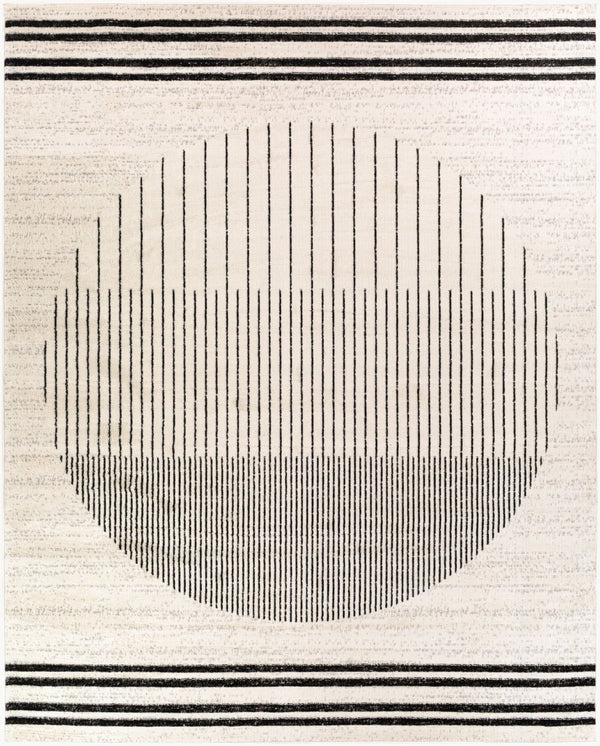Livabliss Pisa Geometric Modern Area Rug Turkish Woven Polypropylene for Living Dining Rooms Black, White 7'10" x 10' PSS2315-71010