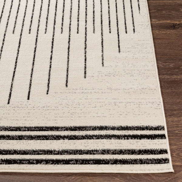 Livabliss Pisa Geometric Modern Area Rug Turkish Woven Polypropylene for Living Dining Rooms Black, White 7'10" x 10' PSS2315-71010