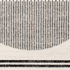 Livabliss Pisa Geometric Modern Area Rug Turkish Woven Polypropylene for Living Dining Rooms Black, White 7'10" x 10' PSS2315-71010