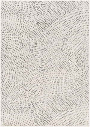 Livabliss Pisa Machine Woven Polypropylene Area Rug Neutral Transitional Design for Living Spaces Light Gray, Med 7'10" x 10' PSS2365-71010