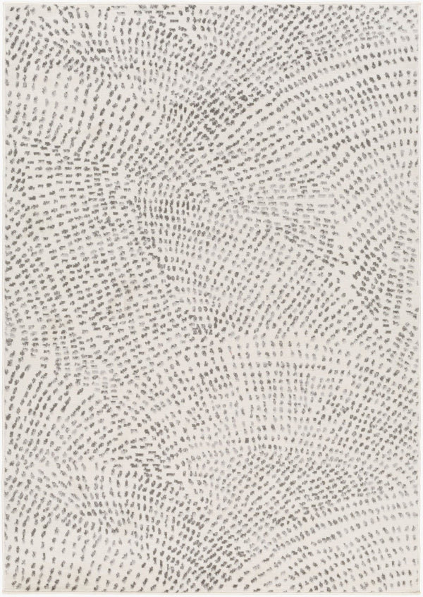 Livabliss Pisa Machine Woven Polypropylene Area Rug Neutral Transitional Design for Living Spaces Light Gray, Med 7'10" x 10' PSS2365-71010