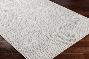Livabliss Pisa Machine Woven Polypropylene Area Rug Neutral Transitional Design for Living Spaces Light Gray, Med 7'10" x 10' PSS2365-71010