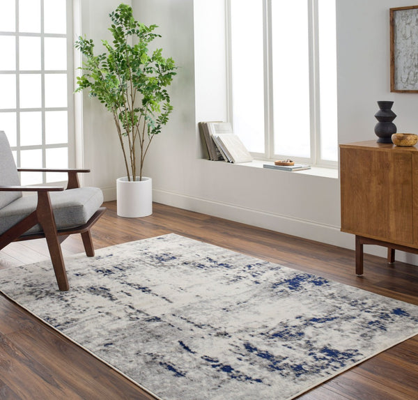 Livabliss Pisa Geometric Polypropylene Area Rug for Modern Living Room and Bedroom Decor Light Gray, Med 6'7" x 9' PSS2372-679
