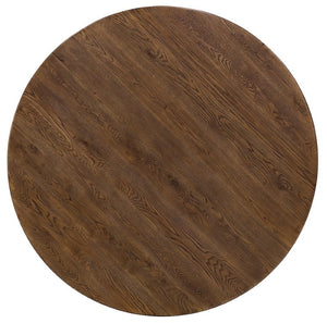 Hooker Furniture Driftwood Handcrafted 72-Inches Round Dining Table With Buckboard Finish, Rustic Pedestal For Gatherings Medium Wood 6820-75203-85