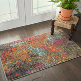 Nourison Celestial CES14 Machine Made Power-loomed Borderless Design Indoor Only Modern & Contemporary  Rug Sunset, Multicolor 100% Polypropylene 99446483119