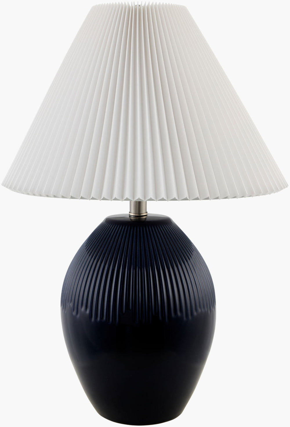 Livabliss Padstow Ceramic Table Lamp with Linen Shade Soft Industrial Accent for Bedside Nooks PSW-001