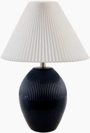 Livabliss Padstow Ceramic Table Lamp with Linen Shade Soft Industrial Accent for Bedside Nooks PSW-001
