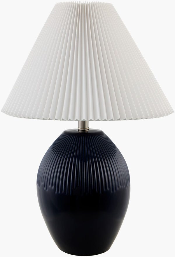 Livabliss Padstow Ceramic Table Lamp with Linen Shade Soft Industrial Accent for Bedside Nooks PSW-001