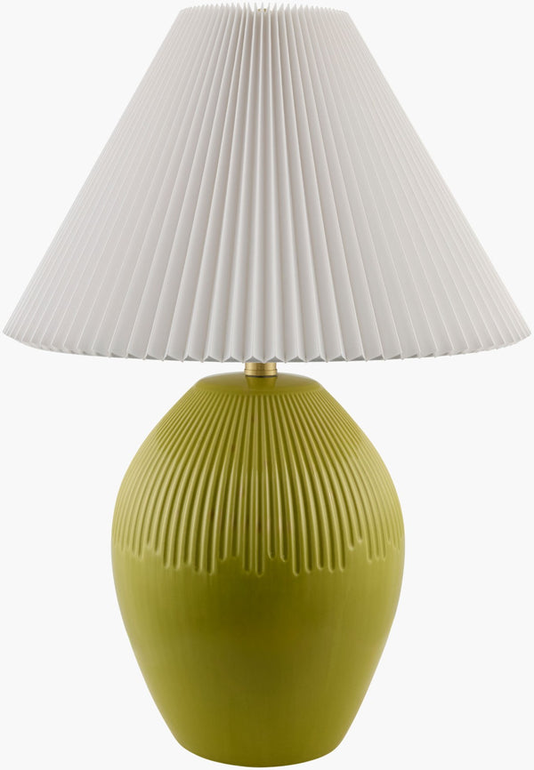 Livabliss Padstow Ceramic Table Lamp with Linen Shade Warm Diffused Glow for Bedside or Console PSW-002
