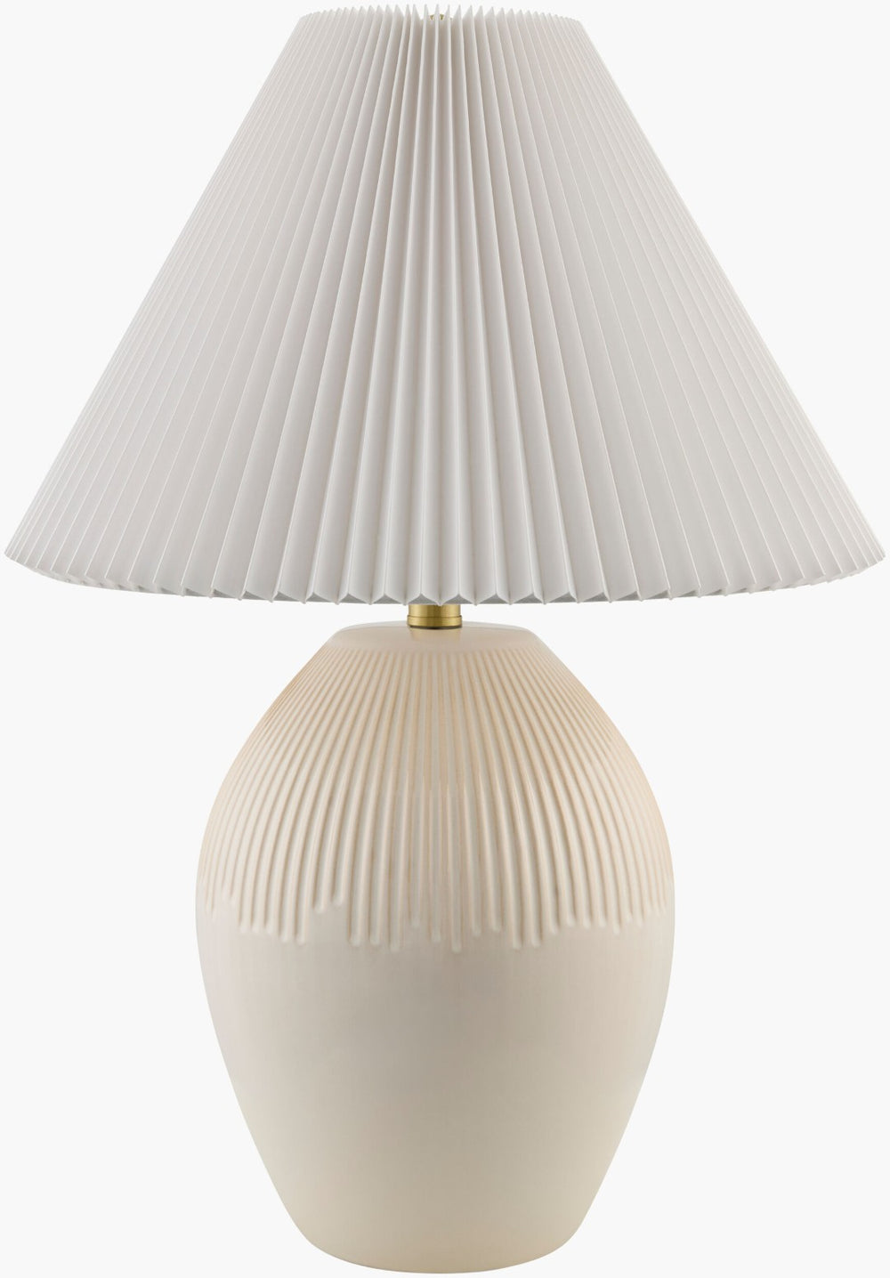 Livabliss Padstow Ceramic Table Lamp with Linen Shade and Iron Finial for Bedside Styling PSW-006