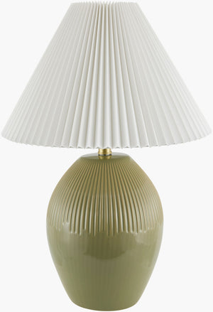 Livabliss Padstow Ceramic Table Lamp with Linen Shade Iron Finial Soft Ambient Bedroom Light PSW-009