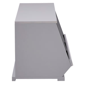 Homelegance By Top-Line Delrico Modular Stacking Storage Bins Grey MDF