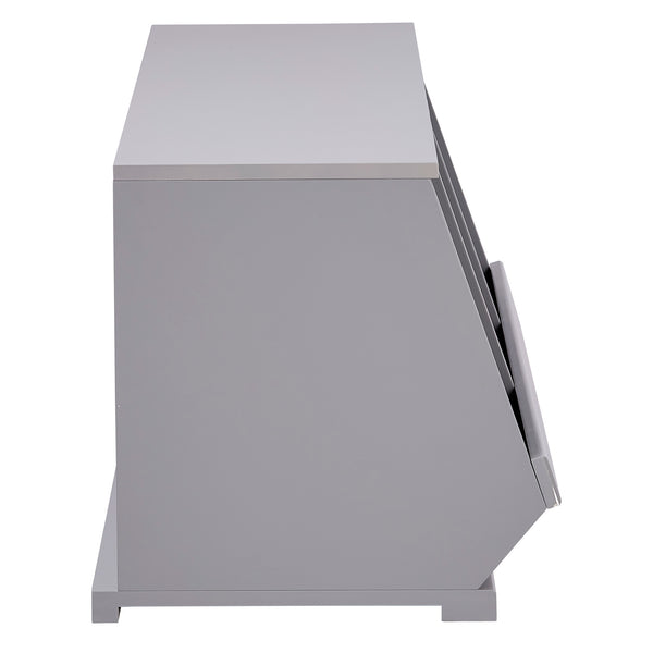 Homelegance By Top-Line Delrico Modular Stacking Storage Bins Grey MDF