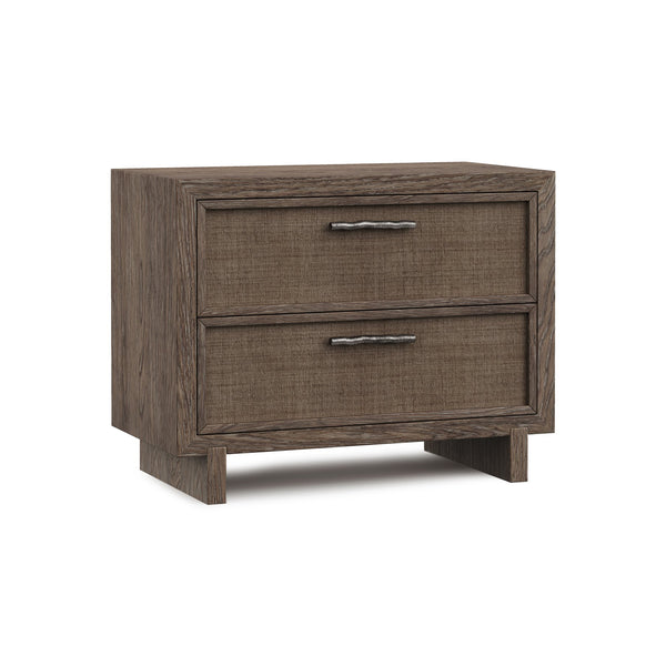 Bernhardt Bernhardt Rustic-Modern Casa Paros Nightstand With Woven Drawer Fronts, Soft-Close Drawers & Usb 317233
