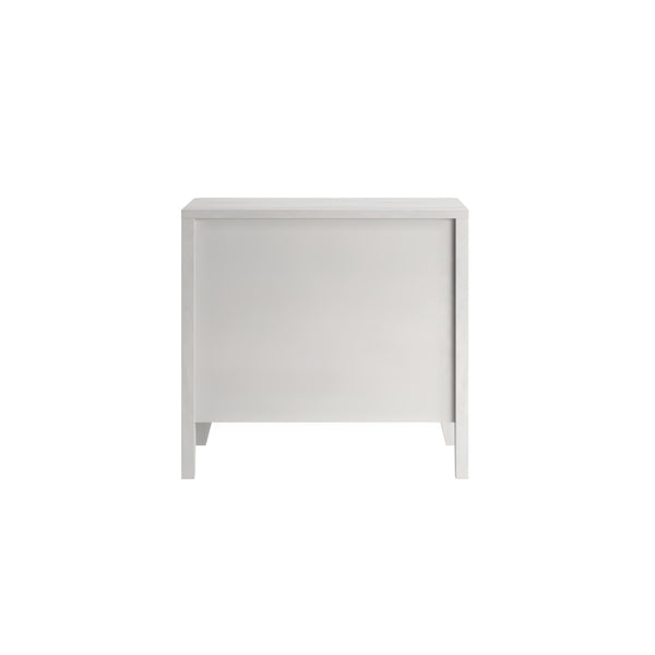 Mezzanine Nightstand - Vintage-Inspired Elegance with Three Drawers in Dove Gray Finish & Nickel Hardware
