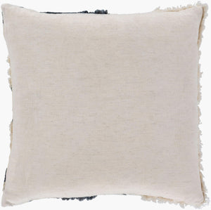 Surya Pretoria 18" Accent Pillow - Global Inspired Design For Elegant Home Decor | Durable Cotton Charm Dark Blue Cotton,Cotton Pta001-1818d