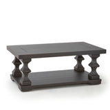 Steve Silver Dory 3-Piece Table Set Brown, Hardwood Rustic Plank-Effect Tops, Large Scale, Smooth Mobility