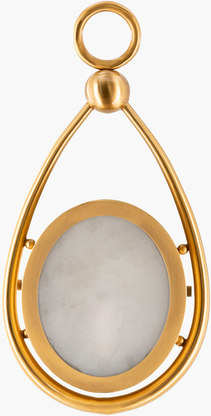 Surya Potier Wall Sconce Lighting - Elegant Metal & Glass Fixture, 18" Height, Perfect For Home Decor Fixture, Metallic ,Brass,Shade, Clear Iron,Glass Pte-001