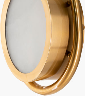 Surya Potier Wall Sconce Lighting - Elegant Metal & Glass Fixture, 18" Height, Perfect For Home Decor Fixture, Metallic ,Brass,Shade, Clear Iron,Glass Pte-001