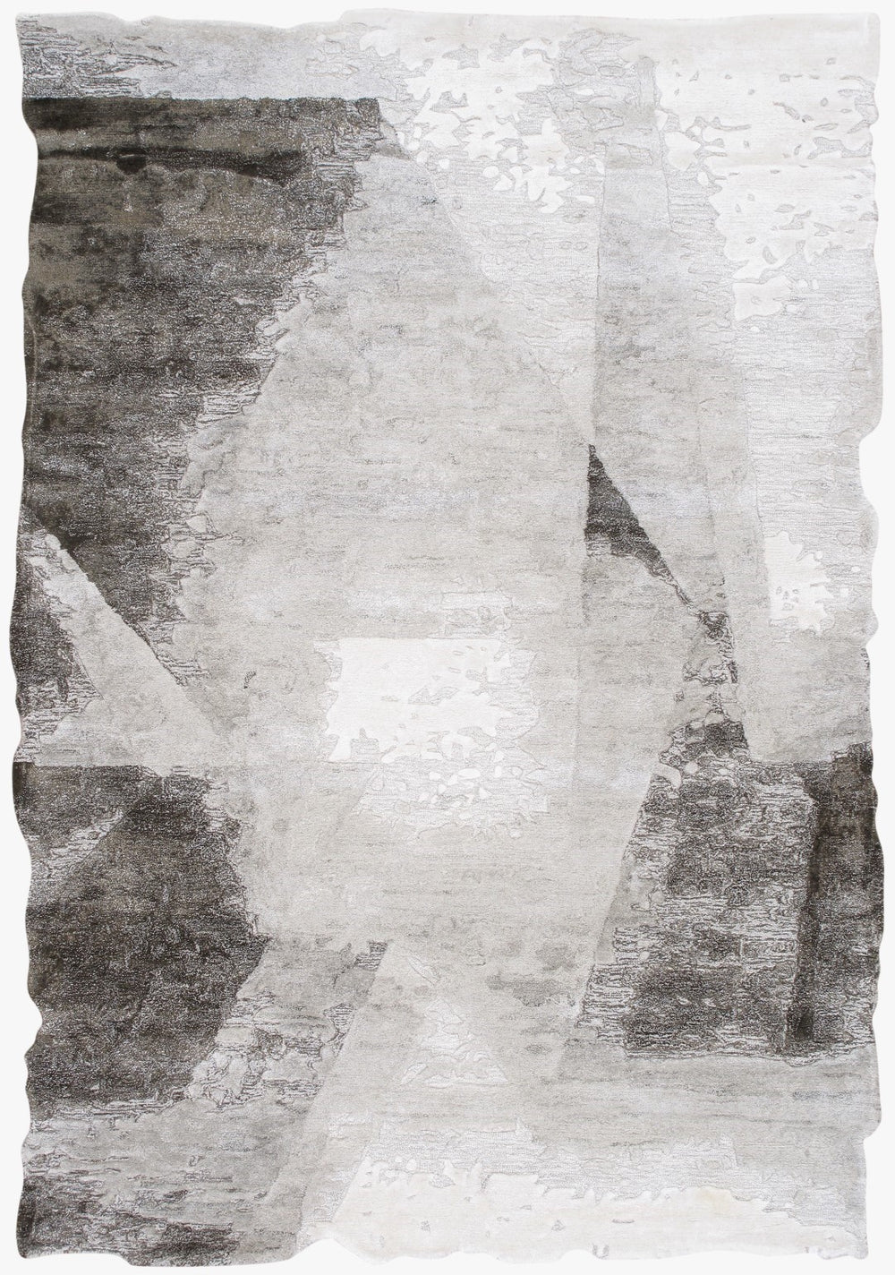 Pasargad Home Astrid Collection Hand-tufted Brown Area Rug - Modern Cloud Design, 5'1" X 7'5"   Ptf-953 5x8