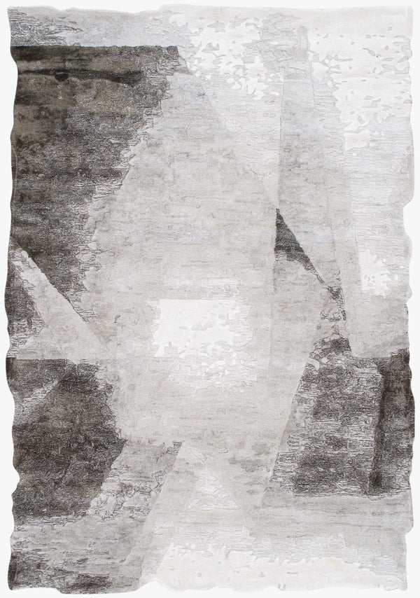 Pasargad Home Astrid Collection Hand-tufted Brown Area Rug - Modern Cloud Design, 5'1" X 7'5"   Ptf-953 5x8