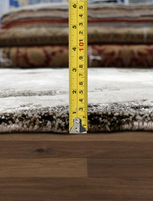 Pasargad Home Astrid Collection Hand-tufted Brown Area Rug - Modern Cloud Design, 5'1" X 7'5"   Ptf-953 5x8