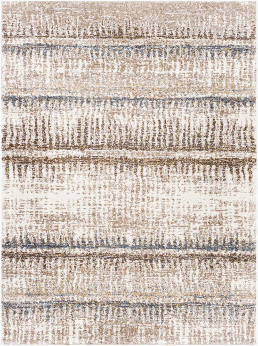Livabliss Portofino High Pile Polypropylene Area Rug Minimalist Modern Style for Living Rooms Cream, Taupe 8'10" x 12' PTF2307-81012