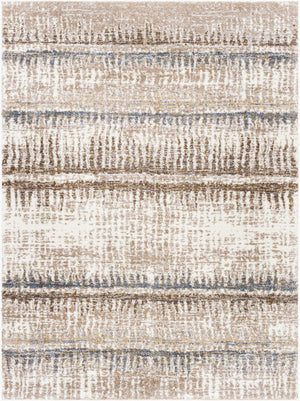 Livabliss Portofino High Pile Polypropylene Area Rug Minimalist Modern Style for Living Rooms Cream, Taupe 8'10" x 12' PTF2307-81012