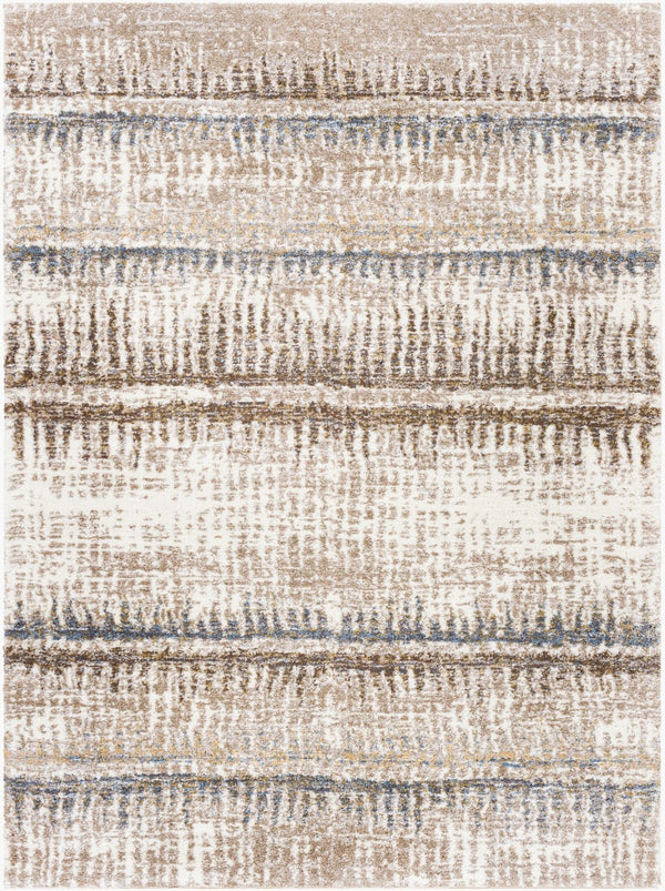 Livabliss Portofino High Pile Polypropylene Area Rug Minimalist Modern Style for Living Rooms Cream, Taupe 8'10" x 12' PTF2307-81012