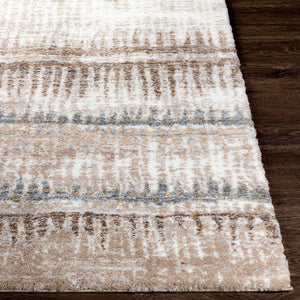Livabliss Portofino High Pile Polypropylene Area Rug Minimalist Modern Style for Living Rooms Cream, Taupe 7'10" x 10' PTF2307-71010
