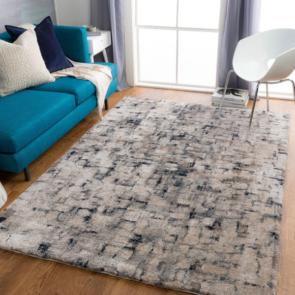 Livabliss Portofino High Pile Polypropylene Area Rug Turkish Woven Modern Living Room Floor Accent Black, Teal 8'10" x 12' PTF2313-81012
