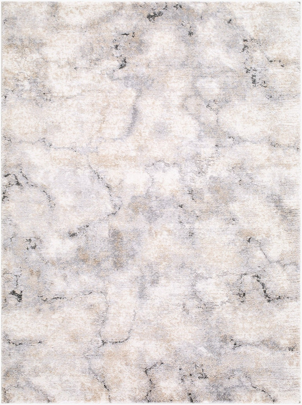 Livabliss Portofino Plush High Pile Area Rug Turkey Woven Polypropylene Minimalist Living Room Silver Gray, Iv 7'10" x 10' PTF2328-71010