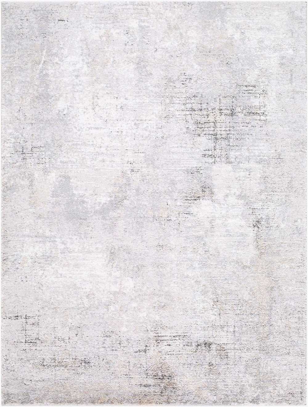 Livabliss Portofino Plush High Pile Area Rug Soft Polypropylene Blend for Modern Living Rooms Silver Gray, Gr 5'3" x 7' PTF2330-537