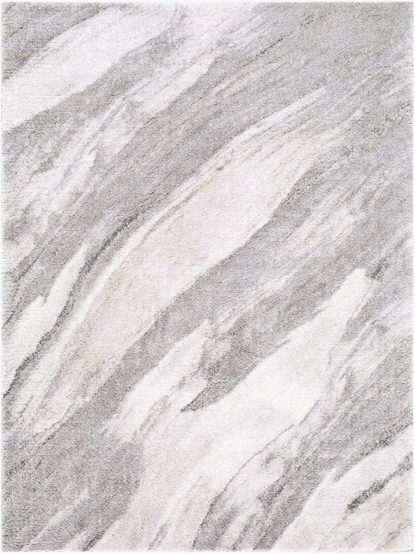 Livabliss Portofino Machine Woven High Pile Area Rug Geometric Modern Design for Living Rooms Silver Gray, Me 7'10" x 10' PTF2331-71010