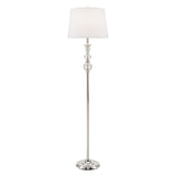 Homelegance By Top-Line Suki Light Nickel Crystal 1-Light Accent Floor Lamp Silver Metal